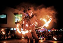 Internationales Erzählfestival Feuershows beim internationalen Erzählfestival