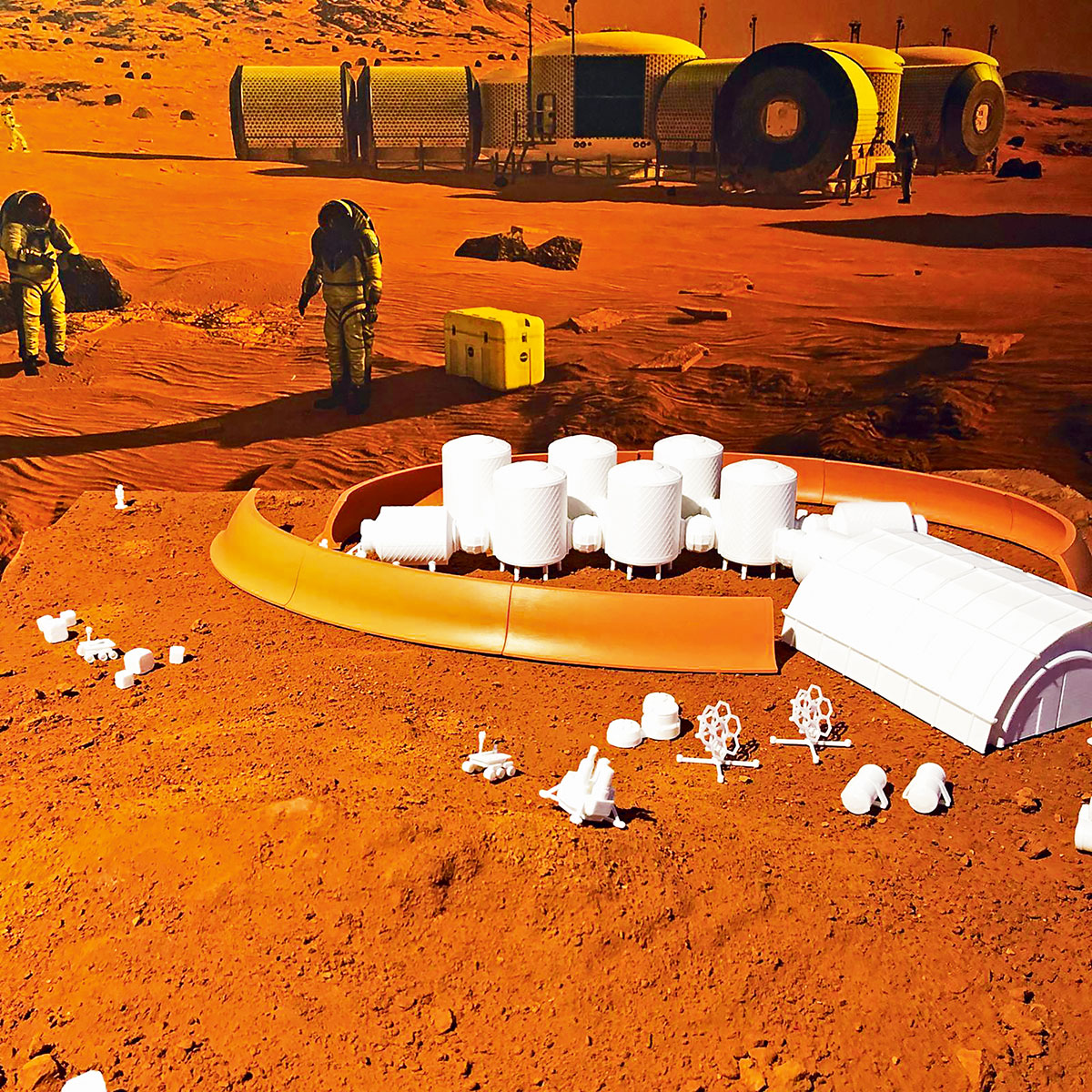 Space Hub: So könnte eine Raumstation auf dem Mars aussehen!