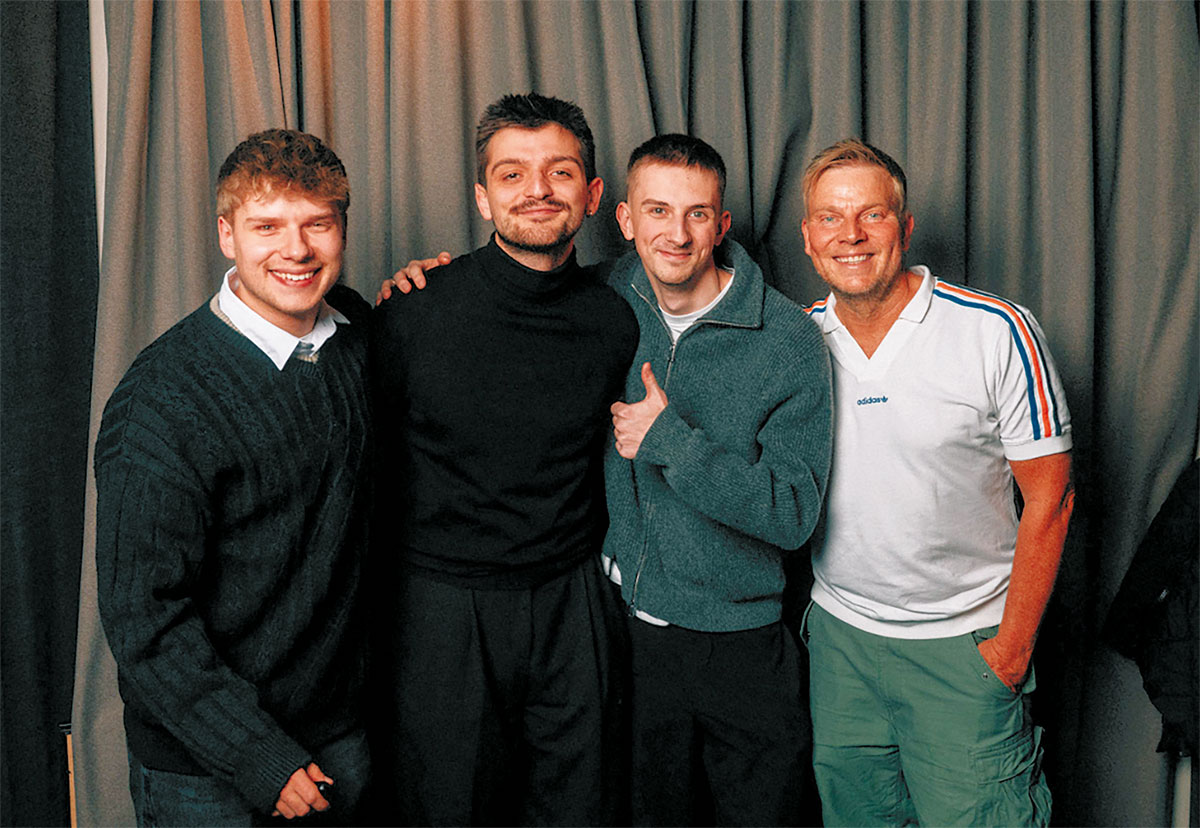 V.l.n.r.: Geschäftsführer Sebastian Matthies, Robert Lange, Moritz Radtke, Geschäftsführer Kai Tietjen