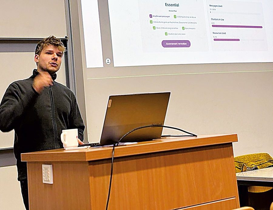 Vortrag von construktivity Geschäftsführer Sebastian Matthies an der Hochschule Bremen im KI-Modul des Studiengangs Management im Handel