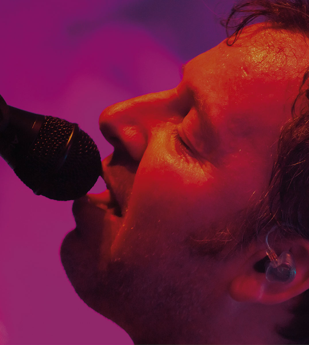 Der Sänger Mark Gillespie